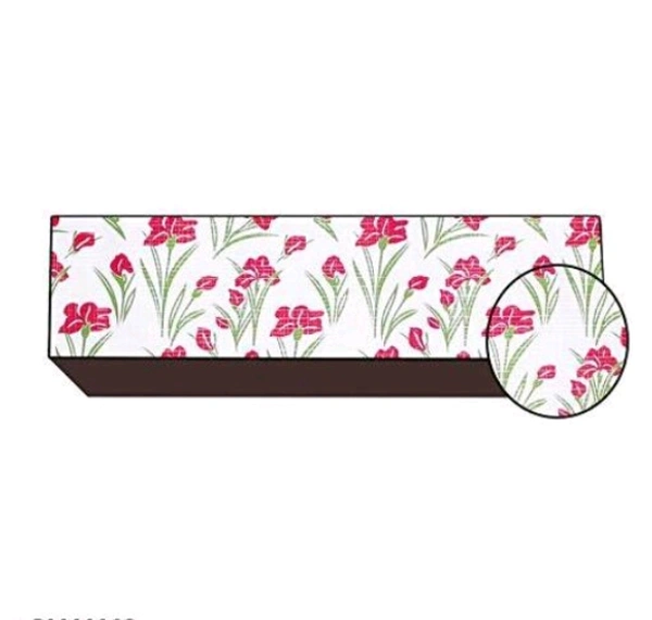 DREAM eHOME  PVC White / Pink Color Printedc 1.5TonAc Cover for Split Indoor -  1.5 Ton,  White /Pink,  PVC,  Pack of1